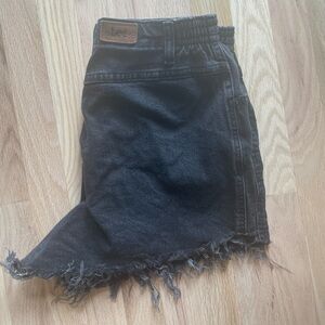 Lee cutoff black denim shorts